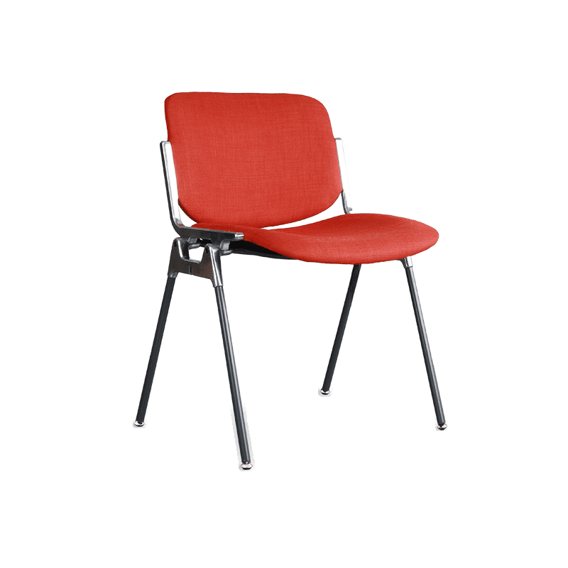 Old School Ventilated Back Armless Chair with Ink/Metallic Metal Legs, Nestable thumbnail 11