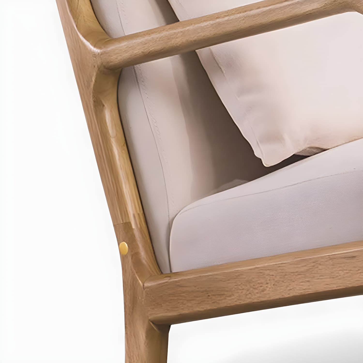 Mid-Century Modern Rocking Accent Chair with Solid Wood Frame and a Pillow thumbnail 13