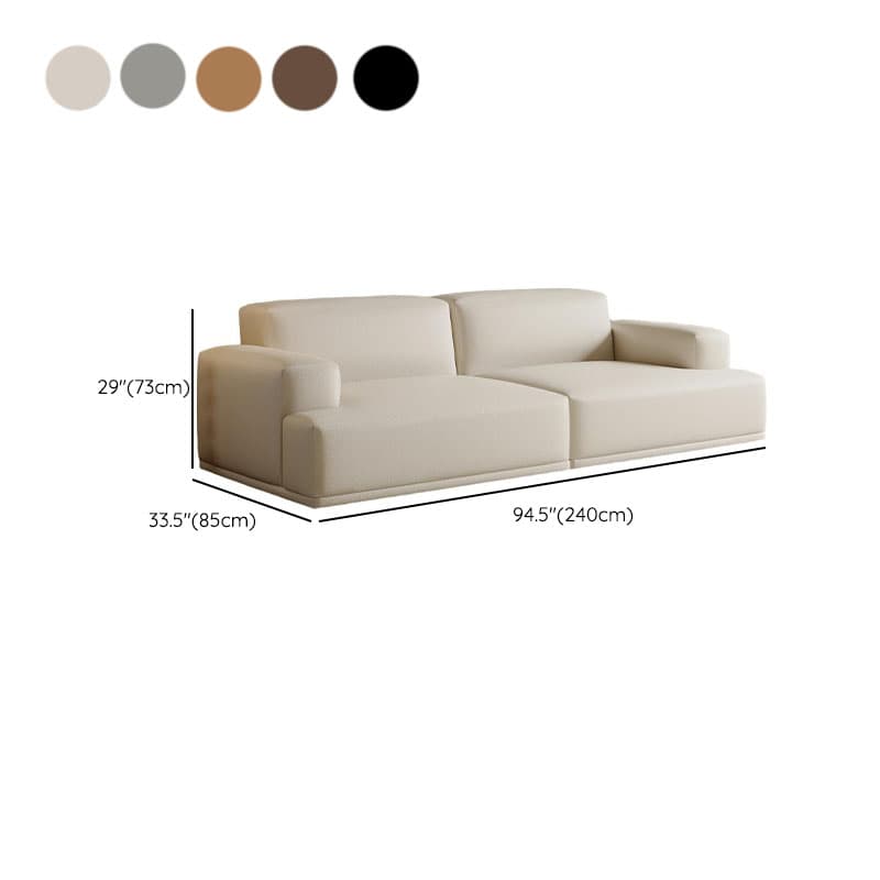 Modish Solid Color Stain Resistant Standard Sofa in Light Gray/Rose/Amber Color, 3-seater/4-seater/5 Person with 2 Pillows thumbnail 15