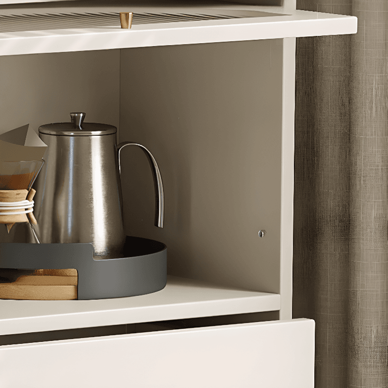 Chalk Trendy Composite Wood Semainier with Shelves, Hutch, and 6/5/4 Drawers in Vertical Orientation thumbnail 6