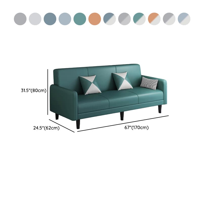 Trendy Solid Color Stain Resistant Standard Sofa in Grey/Cerulean/Beige with Arm, 4-seater/Seats 3 and 2 Pillows thumbnail 33