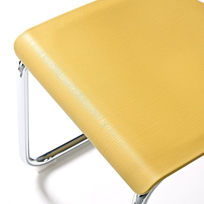 Cantilever Stable Armless Chair with Foot Pads, Open Back and Metal Base in a Modern Style thumbnail 13