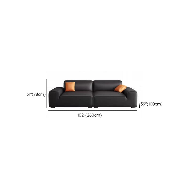 Midnight Black/White Standard Sofa/Loveseat with Armrest for Drawing Room thumbnail 12