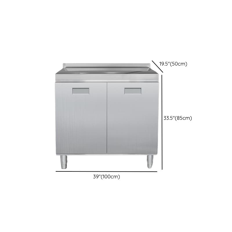 Minimalist Standard/Narrow Metal Buffet Table Kitchen Cupboards with 3 Shelves & 4 Doors/3 Doors/2 Doors thumbnail 9