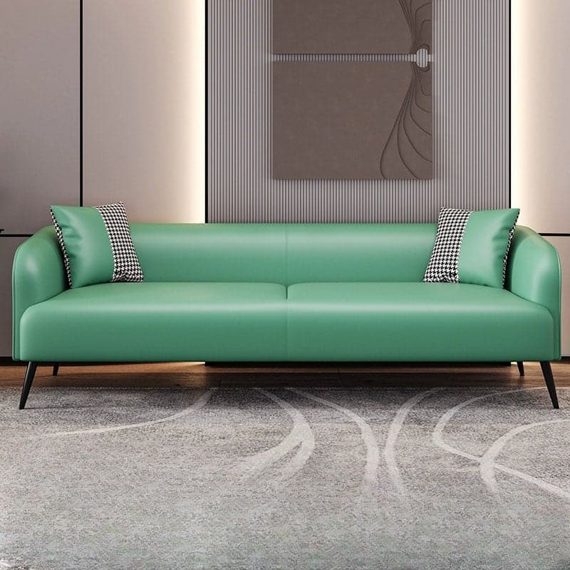 Modern Pine Wood Upholstered Three-Seater Sofa with Foam Seat in Solid Color thumbnail 2