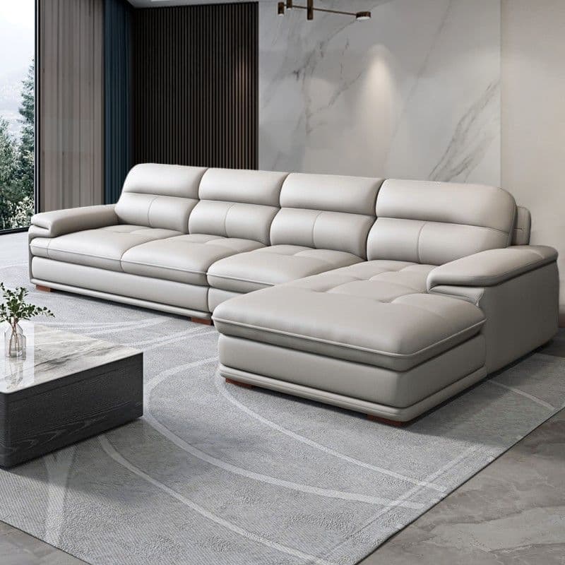 Versatile Straight/L-Shape White Sofa/Sofa Recliner with Horizontal/Right Hand Facing Orientation thumbnail 1