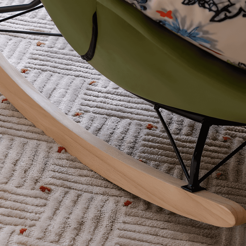 Modern Scratch-tolerant Upholstered Rocking Chair with Padded Comfort thumbnail 18