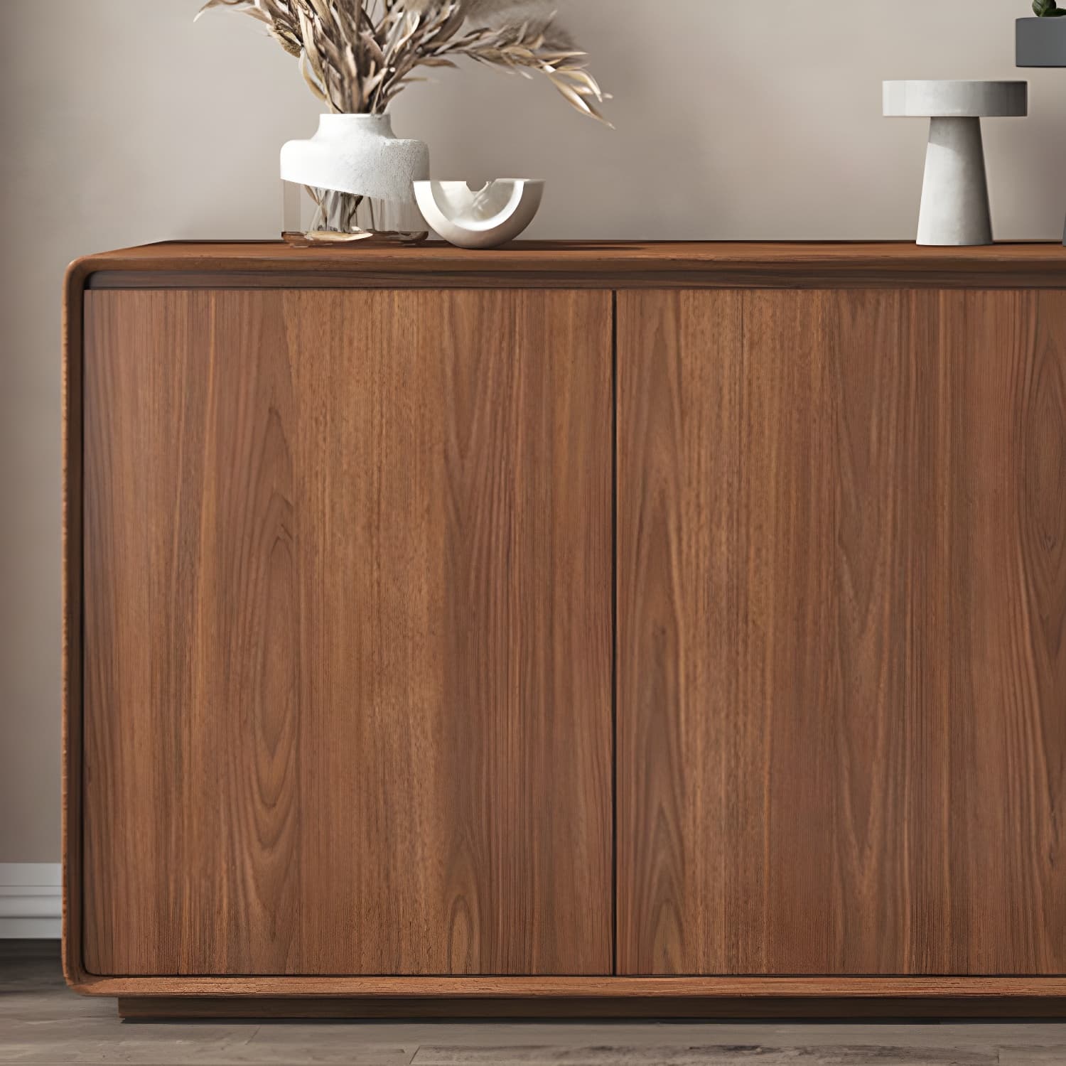 Wood Buffet Table Contemporary Style Side Board with Cabinets and Drawers thumbnail 18