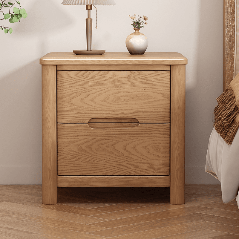 Contemporary Timber Nightstand With Drawer Storage with 2 Drawers/3 Drawers & Leg thumbnail 1