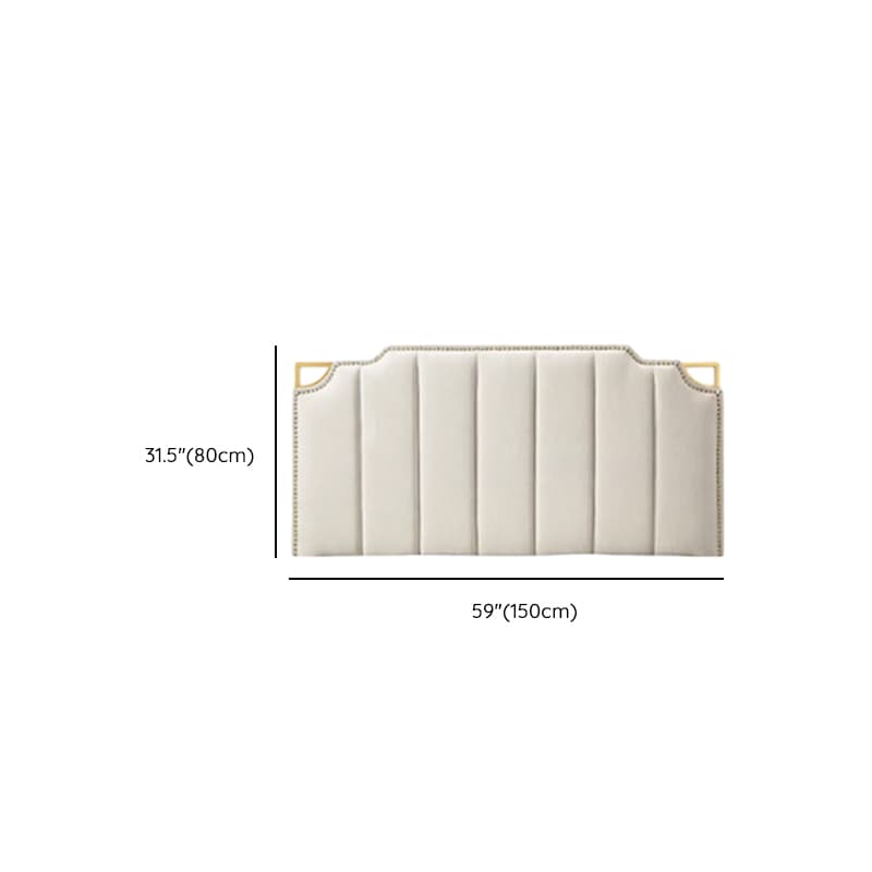 No Distressing Twin XL/Full/Queen Panel Headboard with Nailhead Border, Portman Shape, Sponge Fill, Wall Mounted, Low Height thumbnail 27
