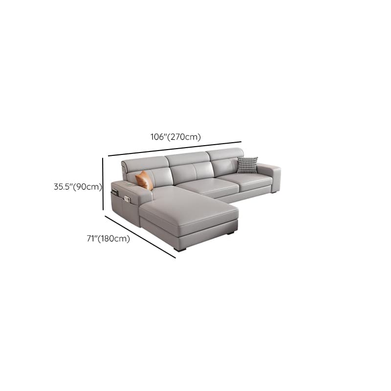 L-Shape/Straight Sofa/Sofa Chaise with USB Port, Left/Horizontal Orientation thumbnail 22