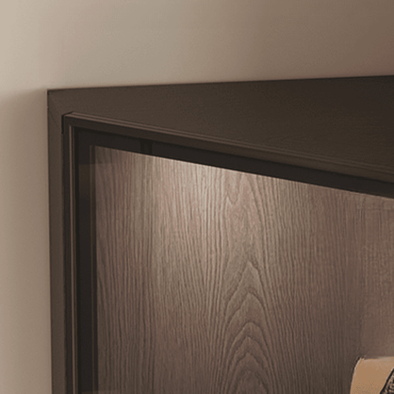 Nook Detached Accent Cabinet with Damp-proof and Scratch-immune Features, Glazed Door, Grip Bars, and Midnight Black/Chalk/Sepia Top thumbnail 11