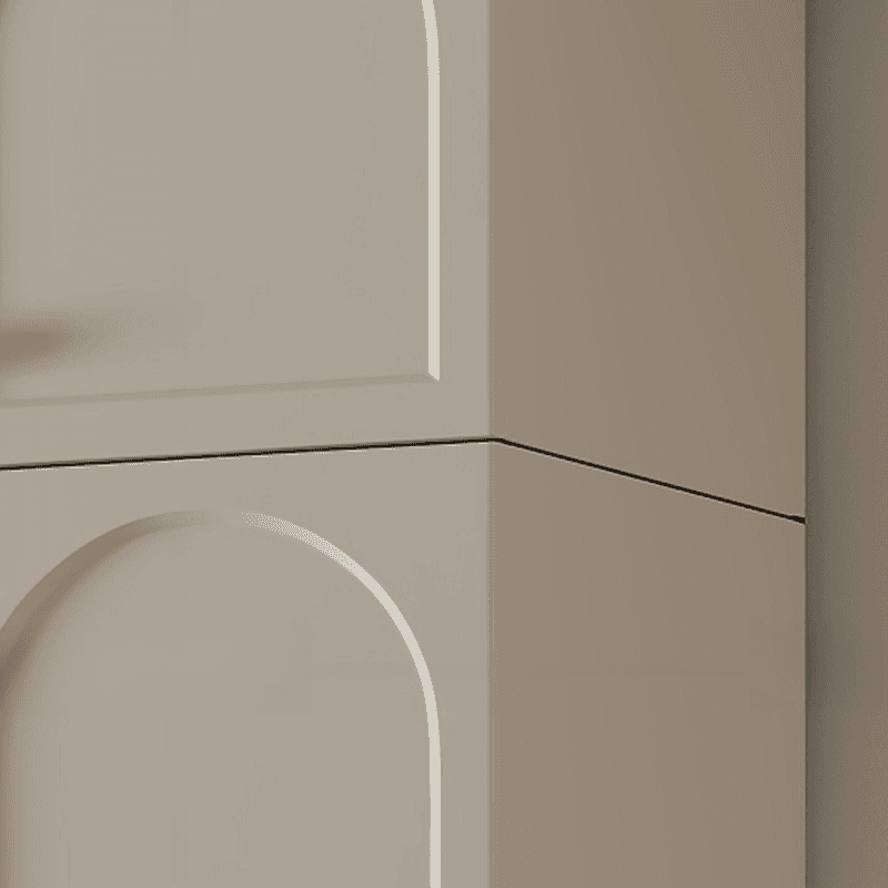 Chalk Simple Lumber Wardrobe Closet with Soft Close Drawer, Soft Close Door, Interior Shelves, and Clothing Rod thumbnail 3