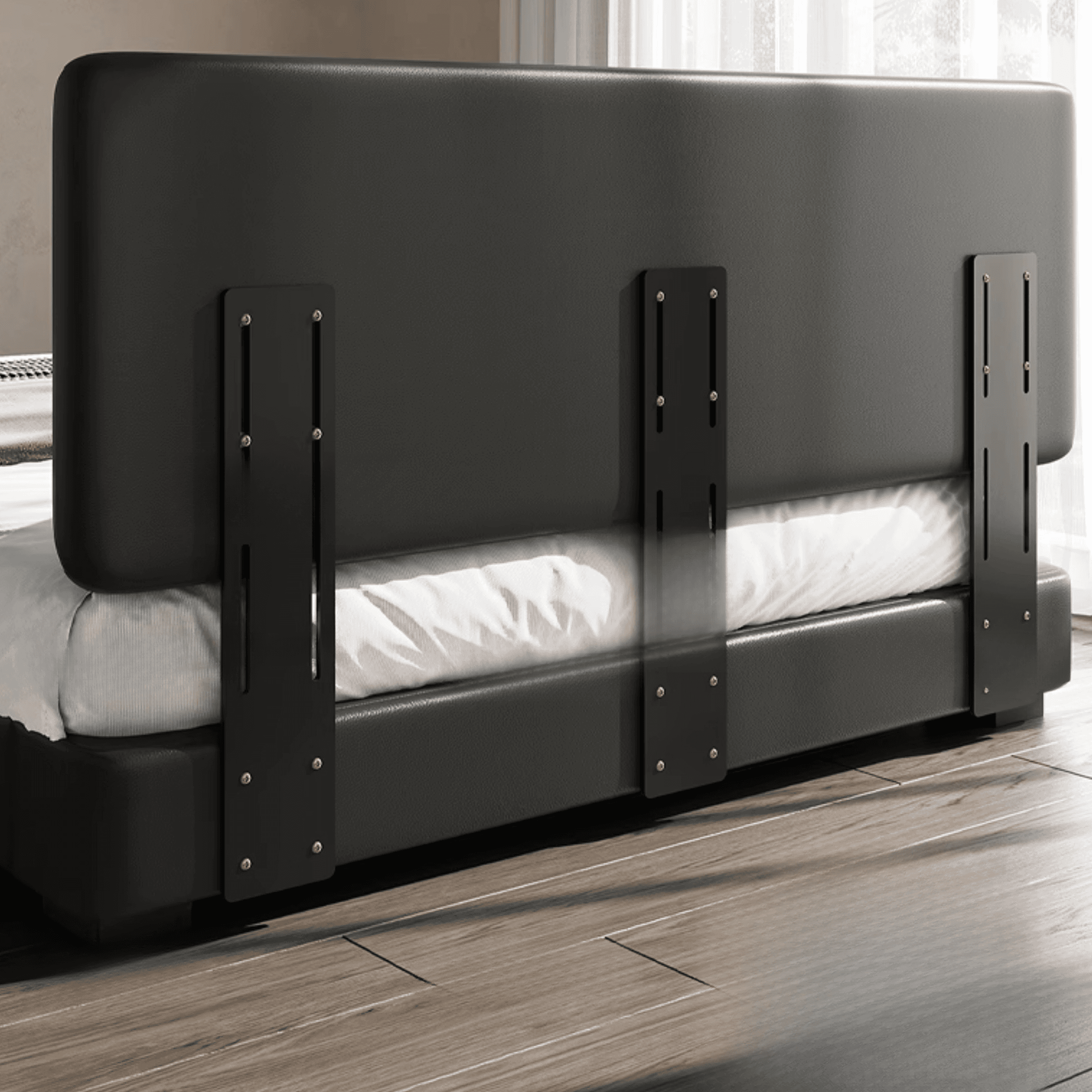 Solid Color Storage Bed with 3 Storage Boxes, Button-tufted Pine Wood Frame for Living Room thumbnail 5