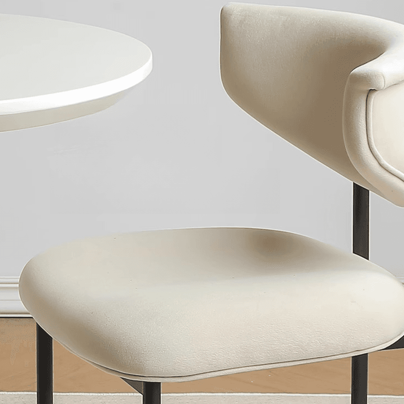 Scandinavian Side Chair with Uncovered Back, Upholstered, Ink/Gilded Metal Legs thumbnail 18
