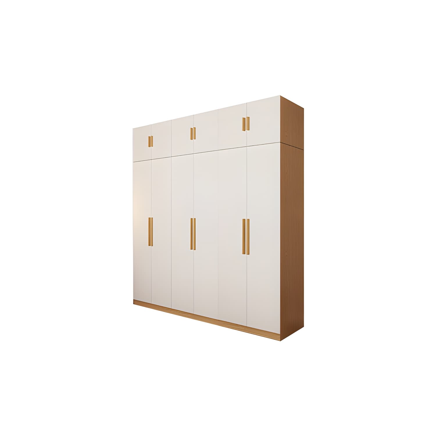 Contemporary Style Wardrobe Wooden Bedroom Closet with Hinged Door thumbnail 10