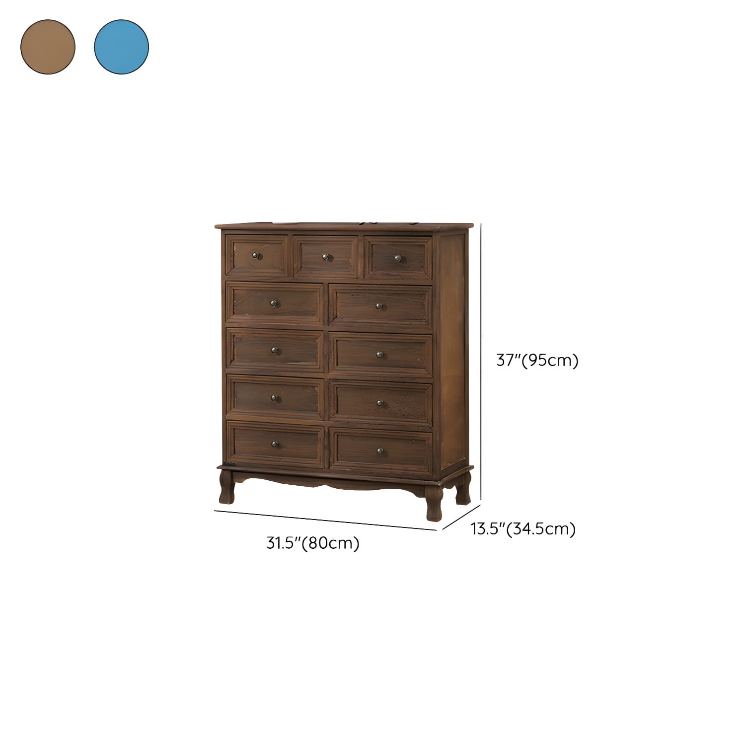 Modern Wooden Bachelor Chest with Vertical Drawers with Drawers thumbnail 22