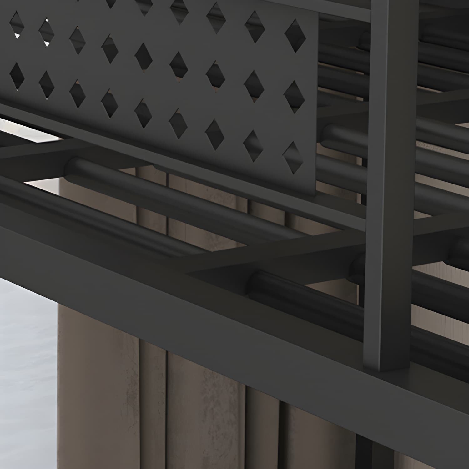 Simple and Chic Metal Frame Modern Bed with Headboard Included thumbnail 8