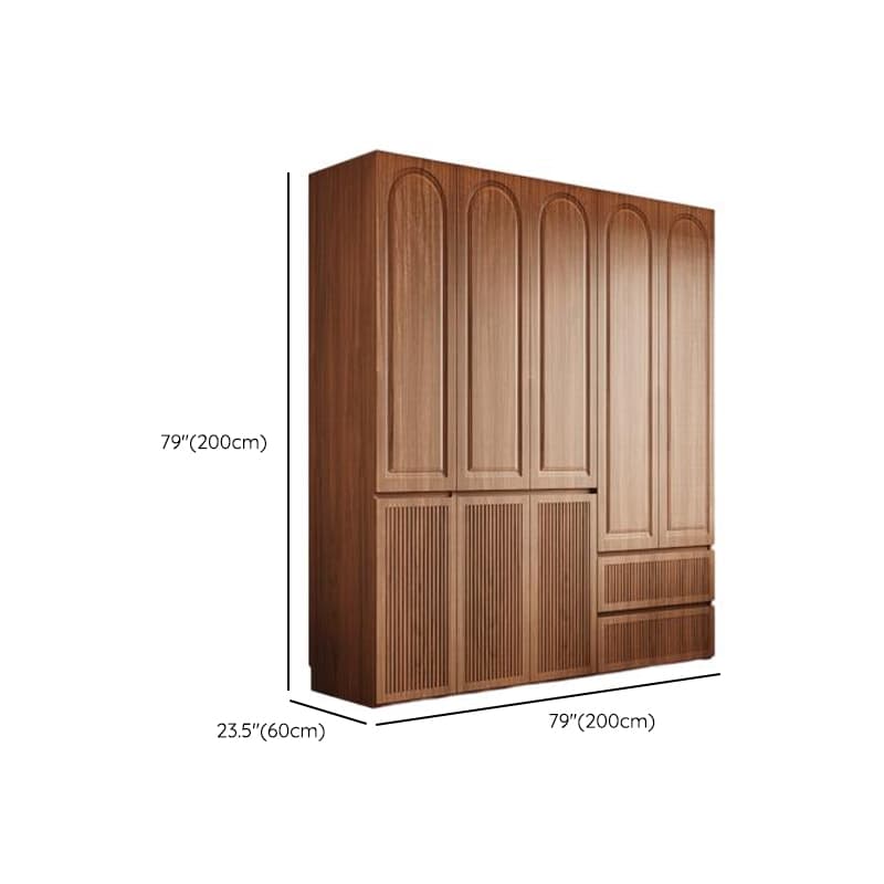 Acorn Minimalist Natural Wood Independent Wardrobe Closet with Soft Close Drawer, Soft Close Door, and Interior Shelves thumbnail 13