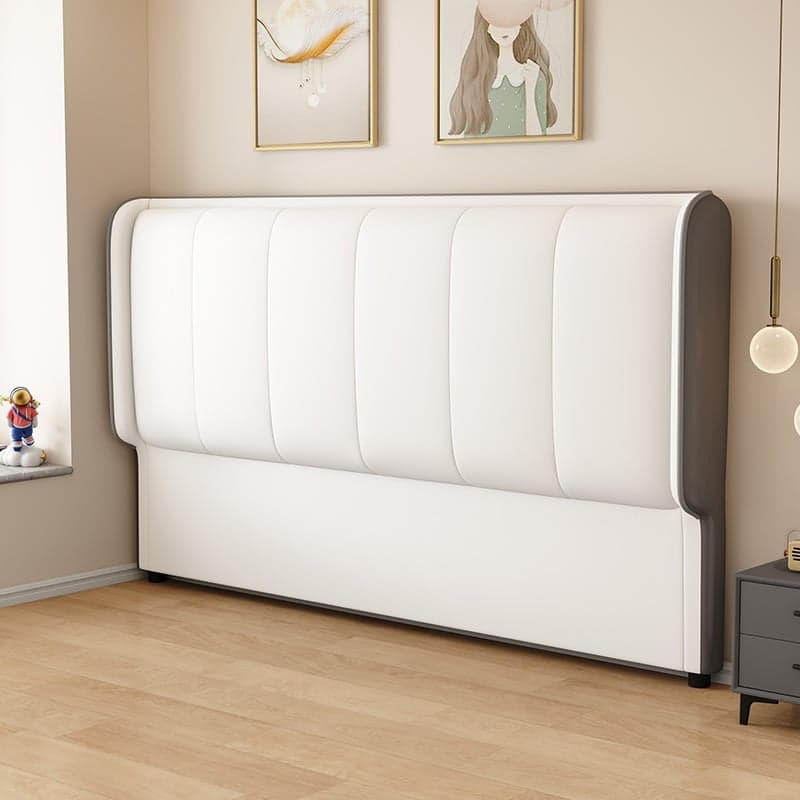 Trendy Panel/Wingback Headboard in Natural Wood with No Distressing, Rectangle Shape for King/Queen/Full Bed, Sponge Upholstery Fill, Standard Height thumbnail 3