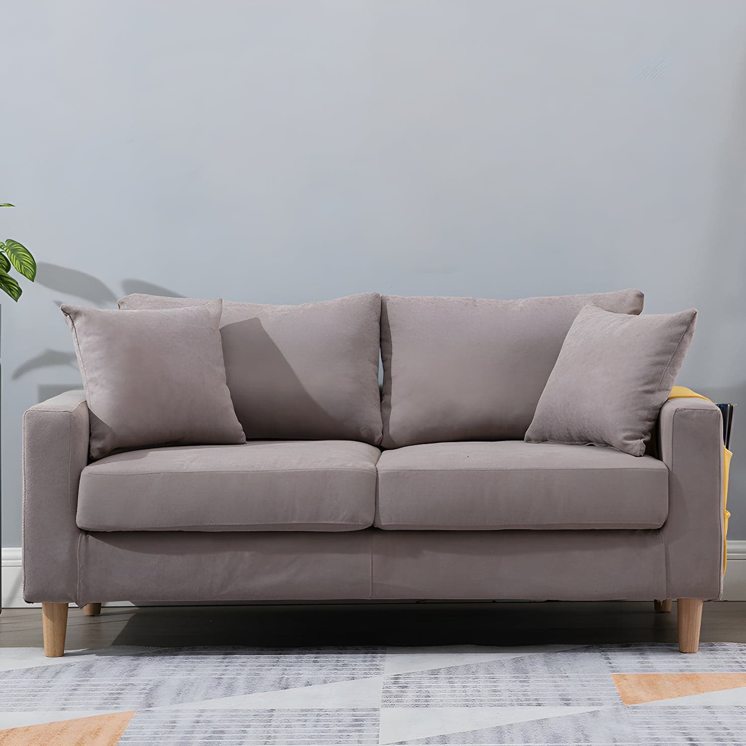 Beige Modern Farmhouse Cushions Standard Sofa 21.65"High Square Arm Sofa thumbnail 13