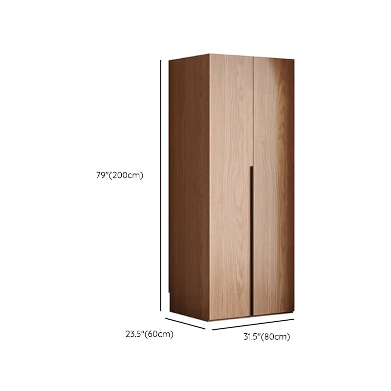Cocoa Art Deco Self-supporting Cabinet Armoire with Soft Close Drawer, Interior Shelves, and Hanging Rod thumbnail 6