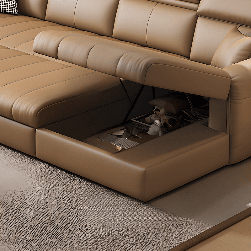 Coffee L-Shape/Straight Right Hand Facing/Horizontal Sofa Chaise/Convertible Sofa with Under-seat-storage for Seats 5/Seats 2/for 6 thumbnail 8
