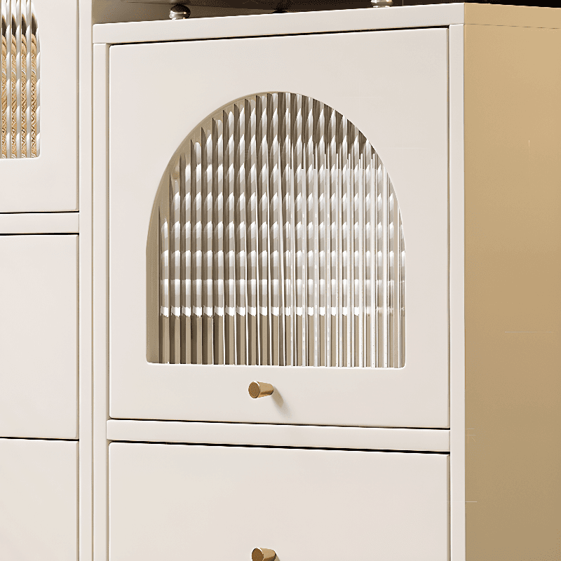 Chalk Trendy Composite Wood Semainier with Shelves, Hutch, and 6/5/4 Drawers in Vertical Orientation thumbnail 5