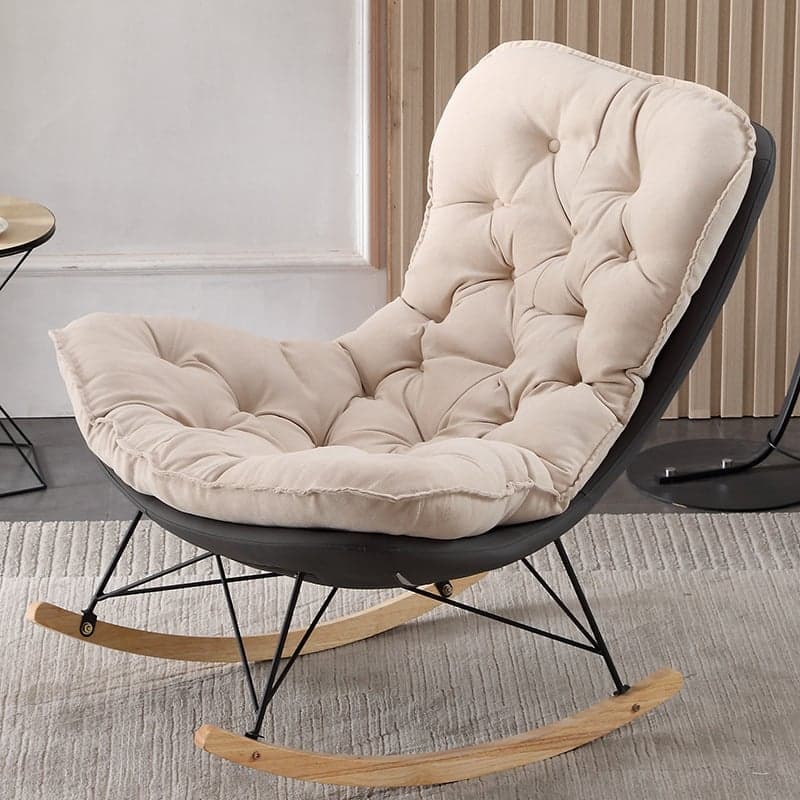 Modish Upholstered Rocking Accent Chair thumbnail 3