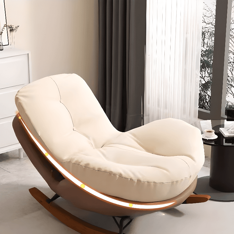 Chalk Modern Simple Style Upholstered Rocking Chair Couch, Scratch-defiant & Cushioned thumbnail 15