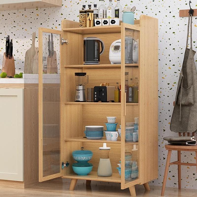 Scandinavian Style Narrow Wood Cabinet 40 cm Buffet & Sideboard Without Drawers Server thumbnail 4