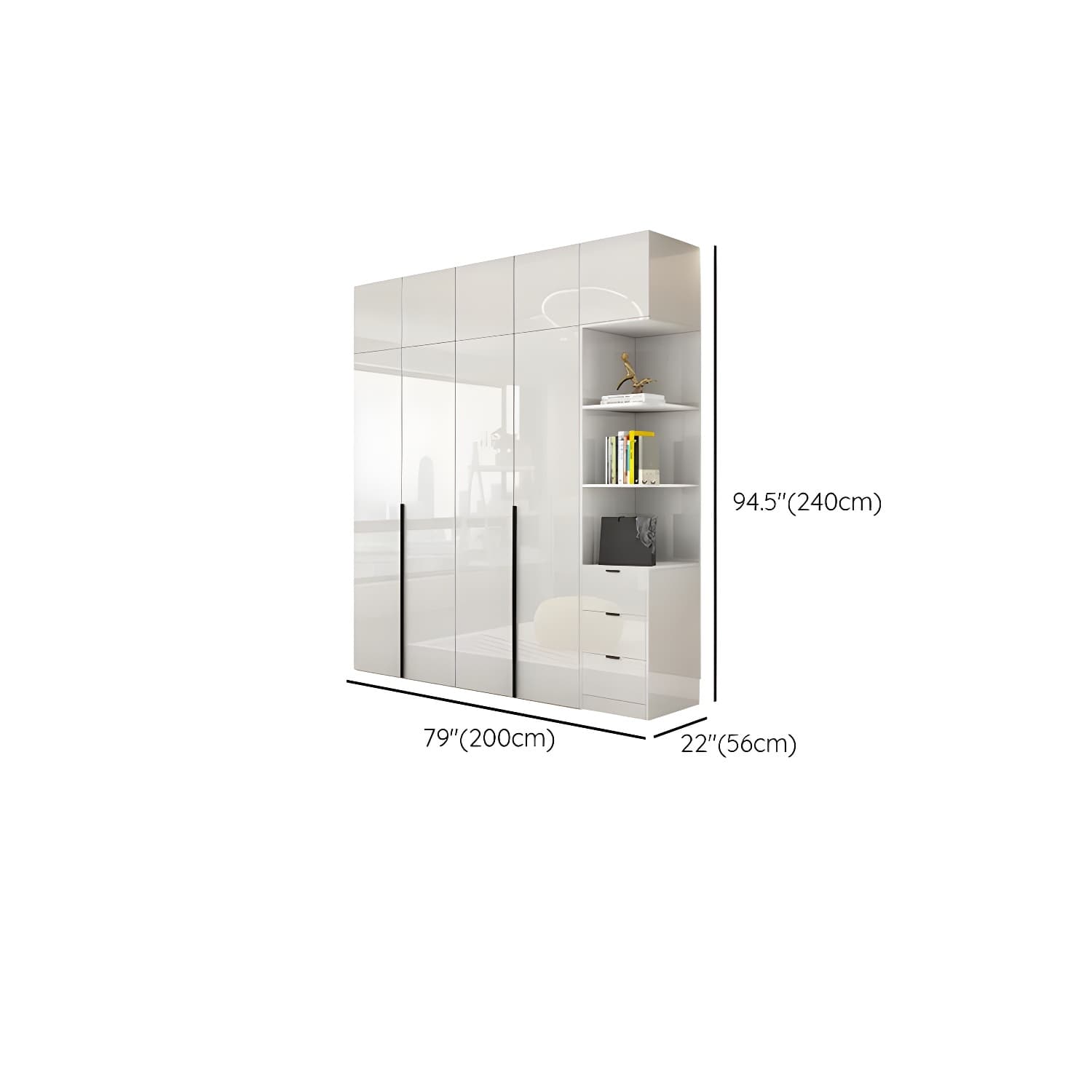 Modern Simple Style Double Door Storage Wardrobe for Bedroom thumbnail 26