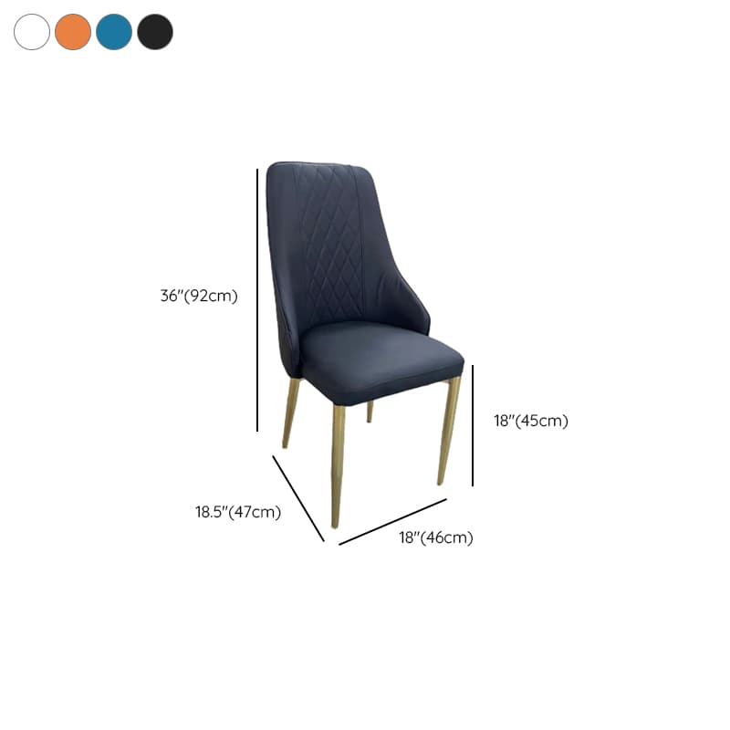 Lavish/Contemporary Upholstered Side Chair with Parsons Back Style and Metal Legs thumbnail 13
