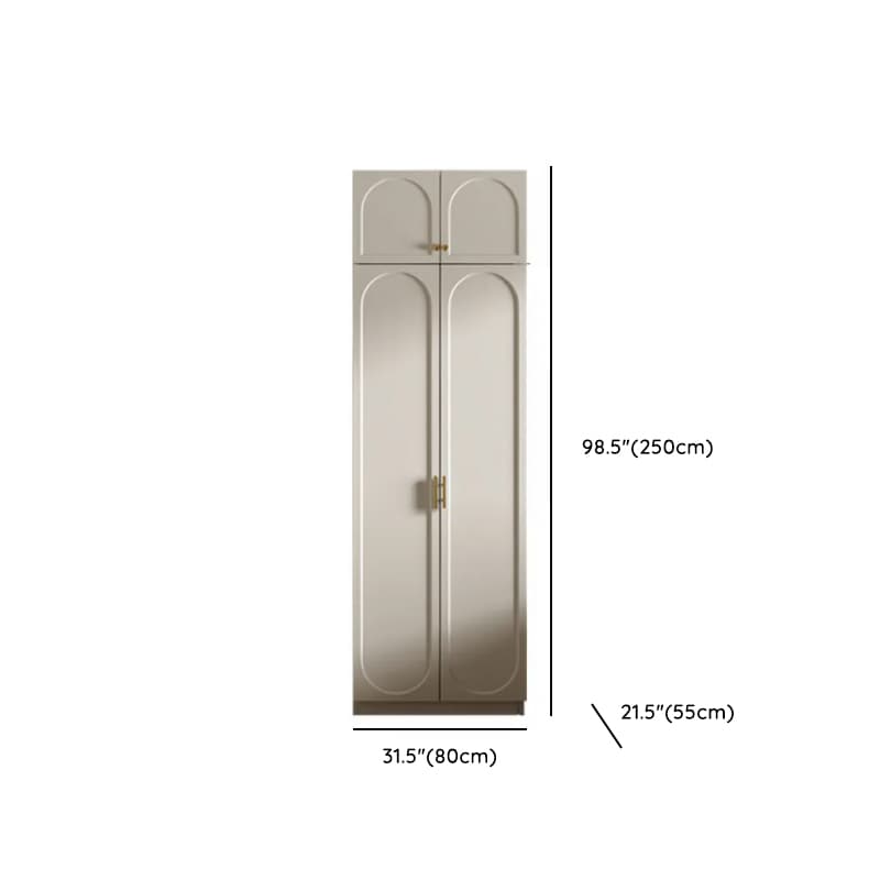 Chalk Simple Lumber Independent Wardrobe Closet with Soft Close Drawer, Interior Shelves, and Clothing Rod thumbnail 15