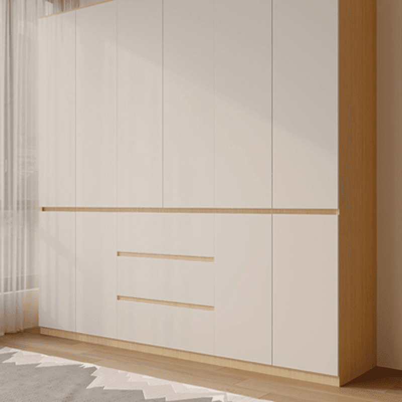 White Modish Manufactured Wood Armoire Cabinet with Soft Close Drawer, Soft Close Door, Interior Shelves, and Clothing Rod thumbnail 7