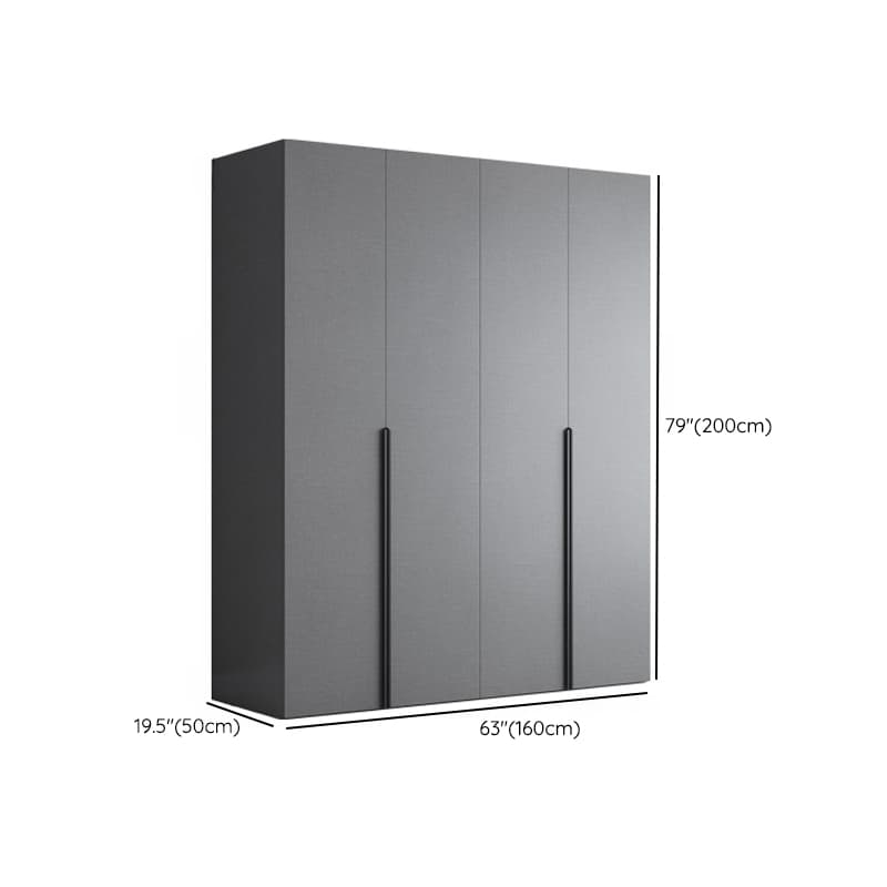 Trendy Dove Grey Wooden Wardrobe with Interior Shelves, Soft Close Door & Hanging Rod thumbnail 25