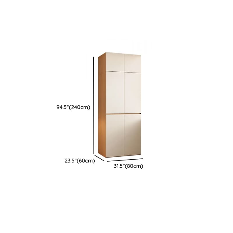 Chalk Modish Laminate Wardrobe Closet with Soft Close Drawer, Soft Close Door, Interior Shelves, and Clothing Rod thumbnail 18