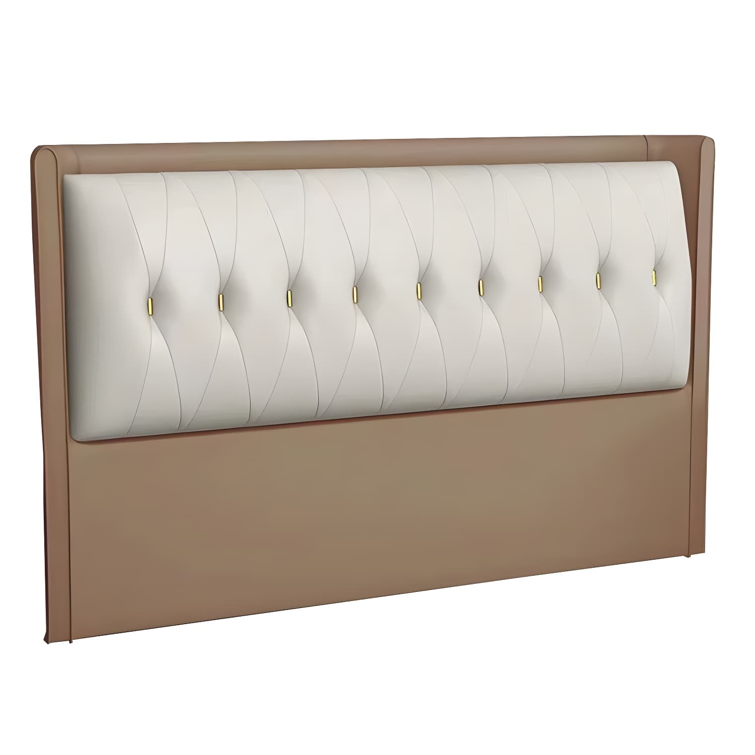 Contemporary Headboard Bed with Tufted Leather Upholstery in Rectangular thumbnail 24