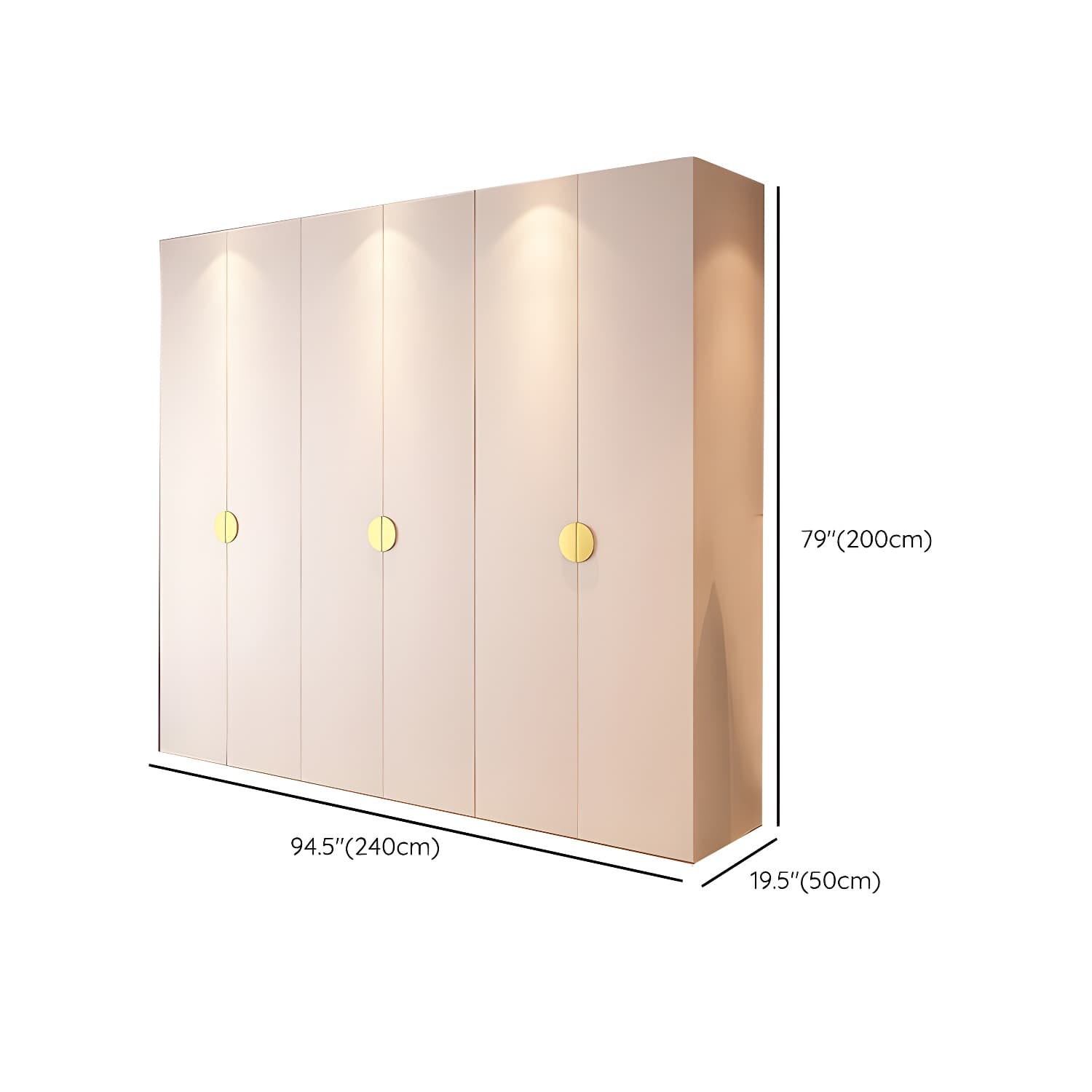 Chic White Wood Wardrobe Armoire with Clothing Rod & Shelves thumbnail 21