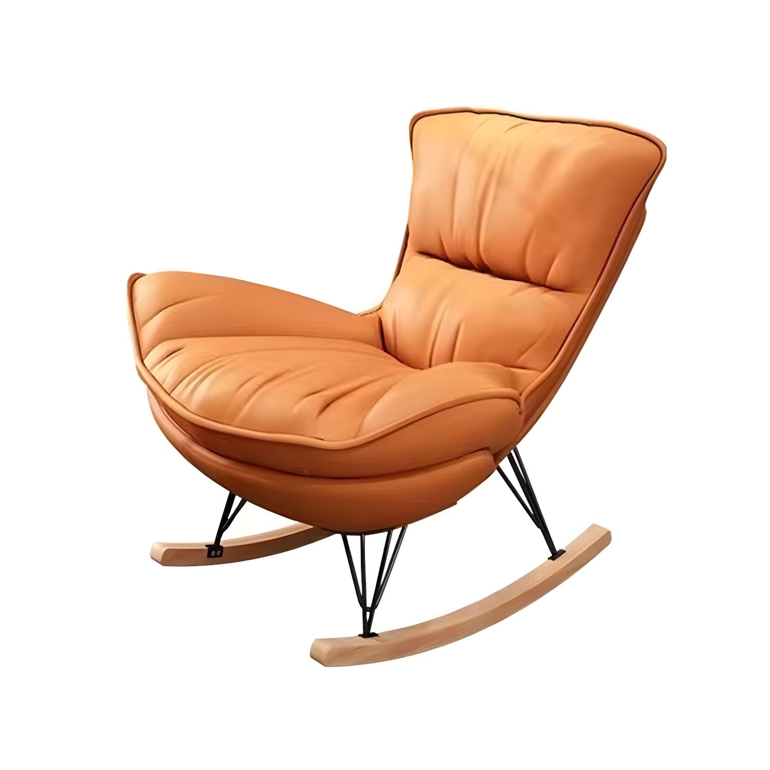Modern Rocking Chair Upholstered Button-Tufted Glider for Living Room thumbnail 10