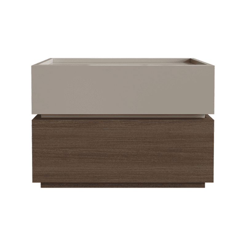 Organic Modern Nightstand With Drawer Organization Featuring 2 Drawers and Real Wood Countertop thumbnail 7