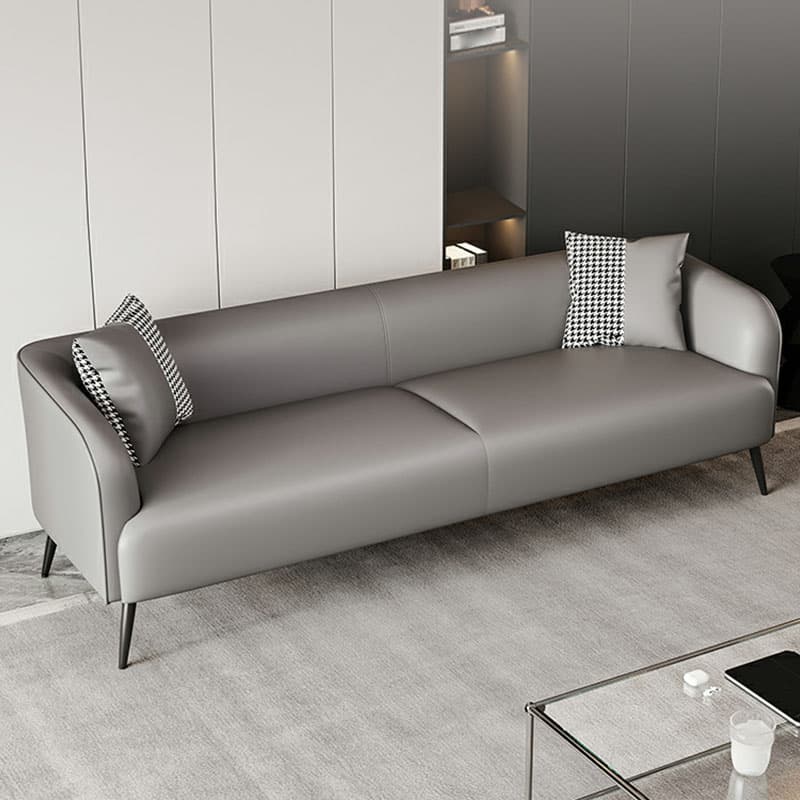 Modern Pine Wood Upholstered Three-Seater Sofa with Foam Seat in Solid Color thumbnail 14
