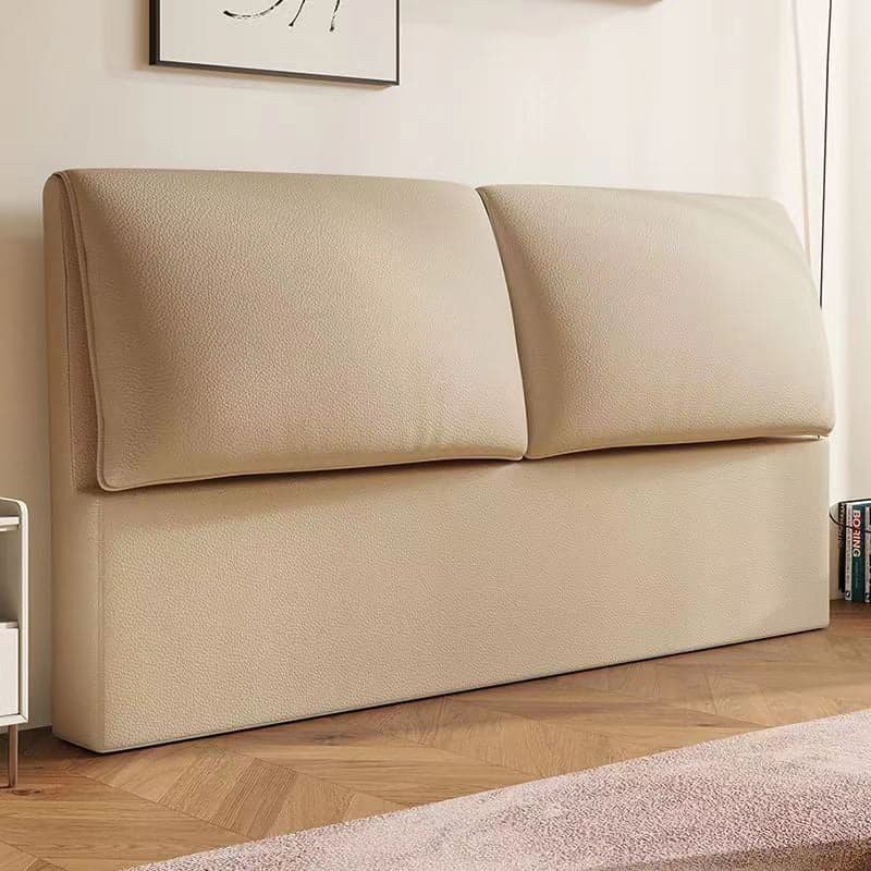 Trendy Panel Headboard in Natural Wood with No Distressing, Rectangle Shape for King/Queen/Full Bed, Cotton Upholstery, Standard Height thumbnail 3