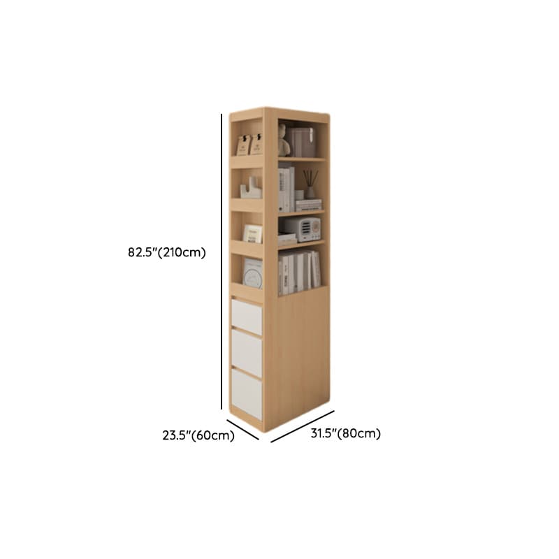 Modern Simple Style Rectangular Decorative Cabinet with 4 Exterior Shelves, Lumber Countertop in Wood Color, Soft Close Drawer, and Stain Resistant thumbnail 21