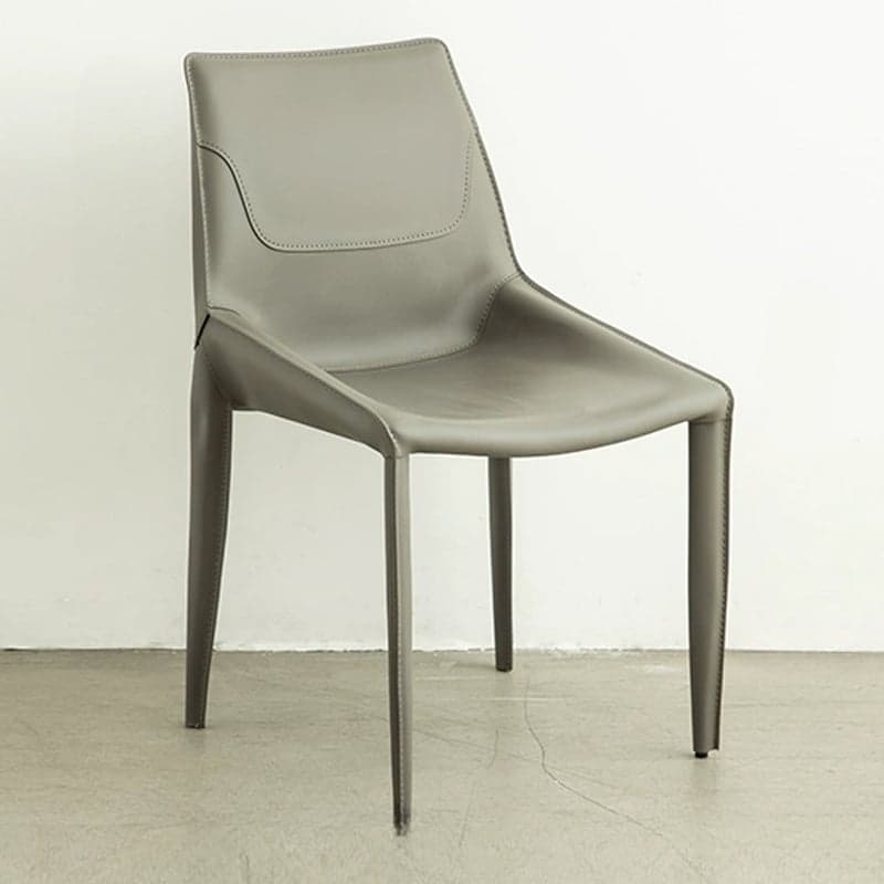 Modern Leather Armless Side Chair with Solid Back - Easy-Care, Warranty thumbnail 3