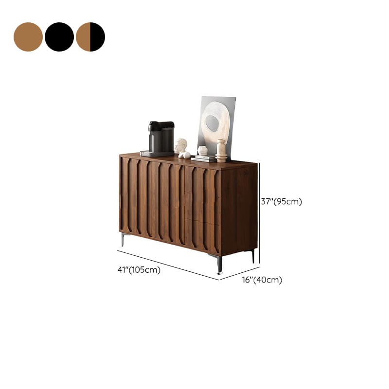 Simplistic Sideboard with 3 Drawers, Hutch, 2 Shelves, and Laminate Countertop Featuring 2 Doors/1 Door Cabinets thumbnail 11