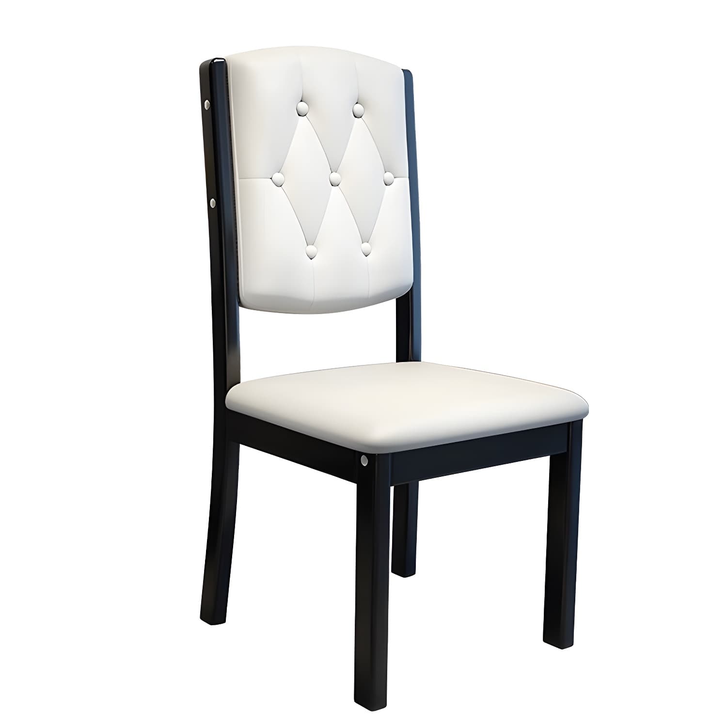 Matte Finish Leather Side Chair with Solid Wood Base for Home thumbnail 13