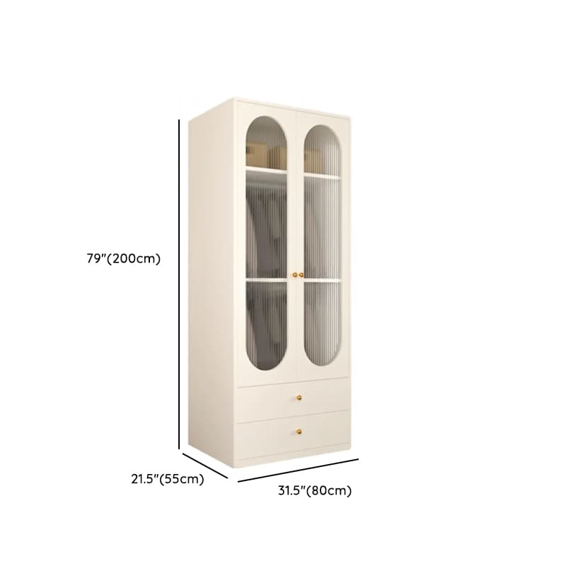 Chalk Casual Unattached Wardrobe with Adaptable Shelf, Soft Close Door, Hanging Rod, and Articulated Mechanism thumbnail 12