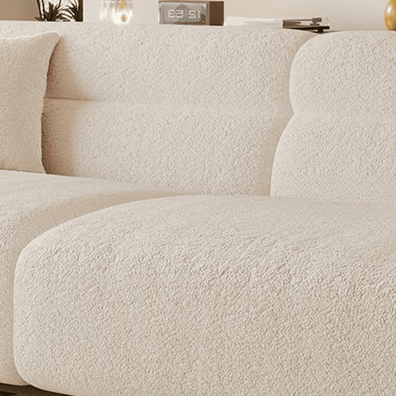 Modern Solid Color Tear Resistant Standard Sofa in Light Gray/White/Citrus Color with 4-seater/Seats 5/3-seater and 2 Pillows thumbnail 5