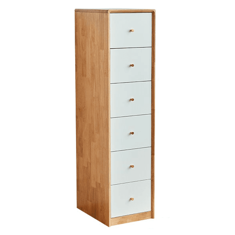 Minimalist Natural Wood Bachelor Chest with 6 Drawers, Vertical Orientation thumbnail 13